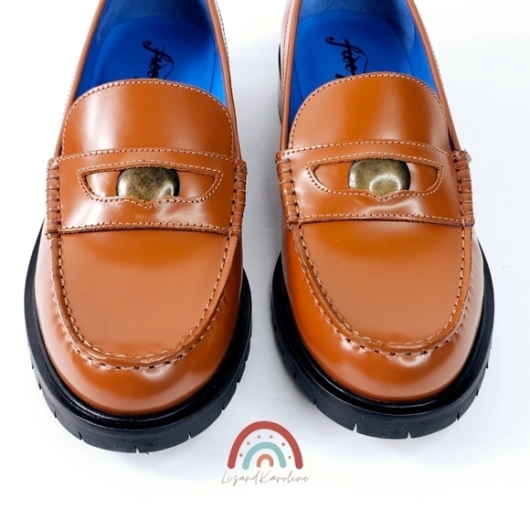 New! Free People Liv Leather Penny Loafers - Picture 11 of 16